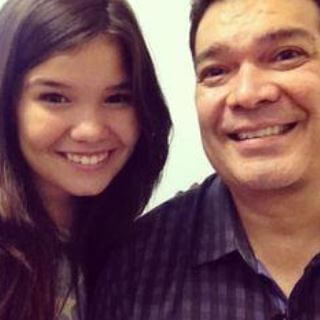 Madison De La Garza with her father, Eddie De La Garza.